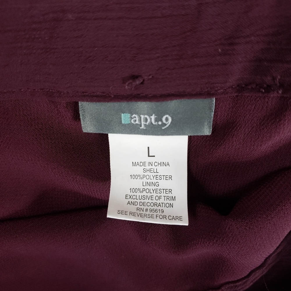 Apt.9 dark plum colored chiffon skirt - Picture 2 of 3